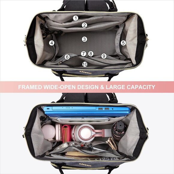 LOVEVOOK Laptop Backpack for Women, 17 Inch Waterproof Travel Backpack P… - Picture 3 of 6